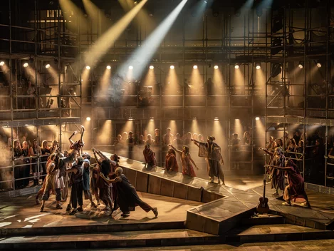 The cast of Jesus Christ Superstar at the London Palladium