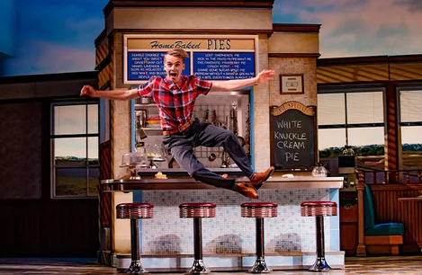 Joe Sugg in Waitress at the Adelphi Theatre, London