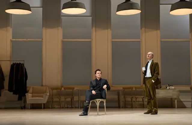Johnny Flynn and Mark Gatiss in The Motive and the Cue