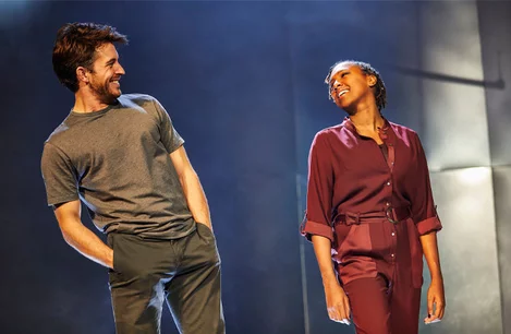 Jonathan Bailey (John) and Jade Anouka (W) in Cock