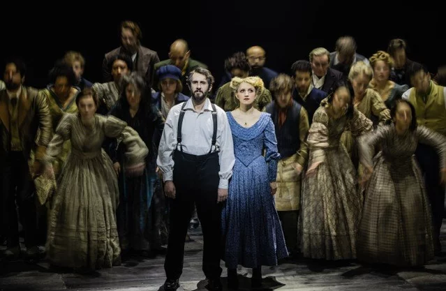 Josh Groban, Annaleigh Ashford and the company of Sweeney Todd