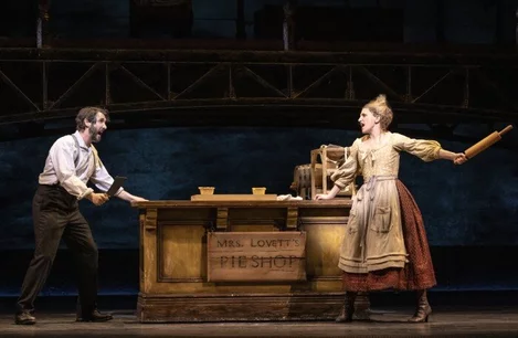 Josh Groban and Annaleigh Ashford in Sweeney Todd