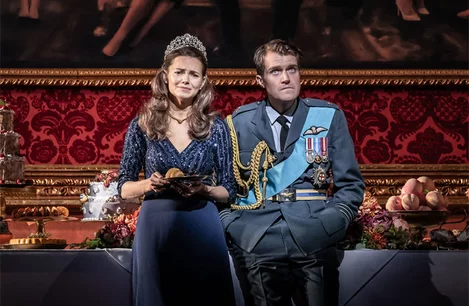 Kara Tointon (Kate) and Ciarán Owens (Wills) in The Windsors: Endgame