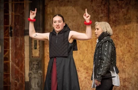 Katie Erich and Michelle Terry in Richard III