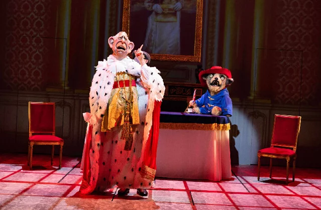 King Charles and Paddington in Spitting Image The Musical