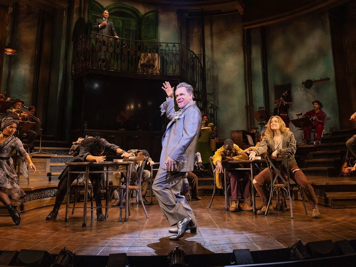 Kurt Elling as Hermes in Hadestown on Broadway