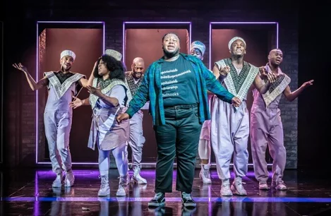Kyle Ramar Freeman and the cast of A Strange Loop