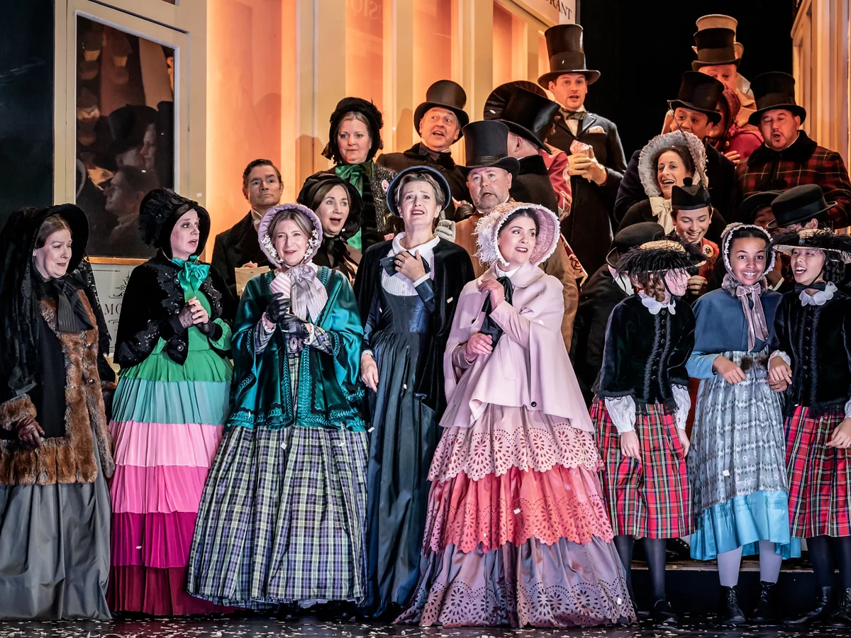 The chorus of ENO's production of La Boheme