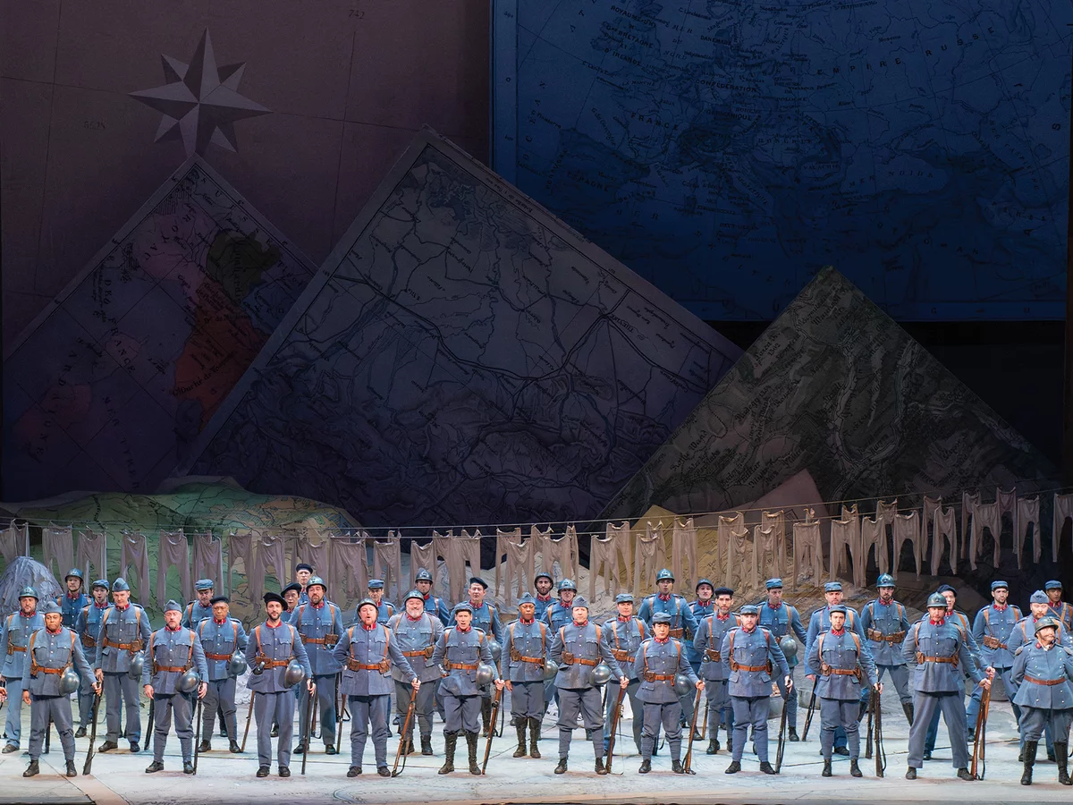 The cast of La fille du regiment at New York's Metropolitan Opera