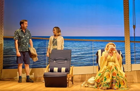 Lee Mack, Sarah Alexander and Frances Barber in The Unfriend