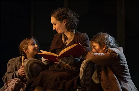 Maya Larholm (Mimi), Avye Leventis (Sally) and Chloe Raphael in Leopoldstadt at Wyndham's Theatre, London
