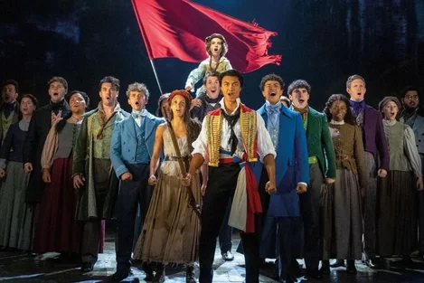 The cast of Les Miserables at London's Sondheim Theatre
