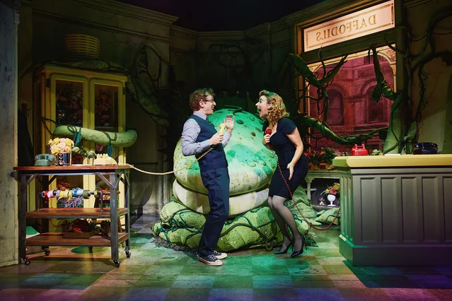 Ethan Slater and Betsy Wolfe star in Little Shop of Horrors in New York