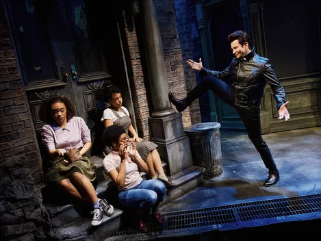 Andy Karl as Orin in Little Shop of Horrors at Westside Theatre