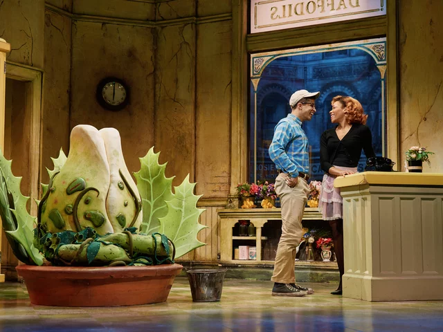 Jordan Fisher and Nikki M. James in Little Shop of Horrors