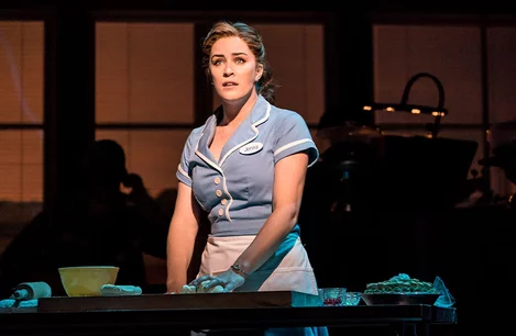 Lucie Jones in Waitress at the Adelphi Theatre, London