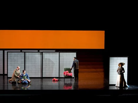 The cast of Madama Butterfly at the Metropolitan Opera