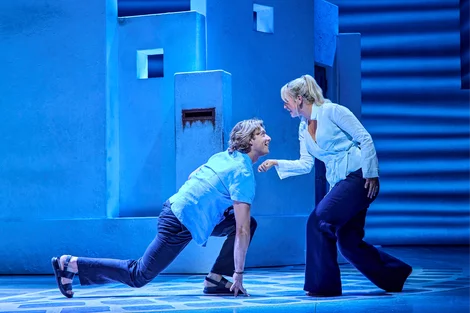 Sophie and Skye in Mamma Mia! at the Novello Theatre