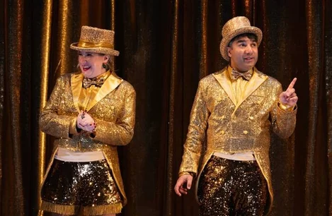 Martha Howe-Douglas and Nick Mohammed in A Christmas Carol (ish)