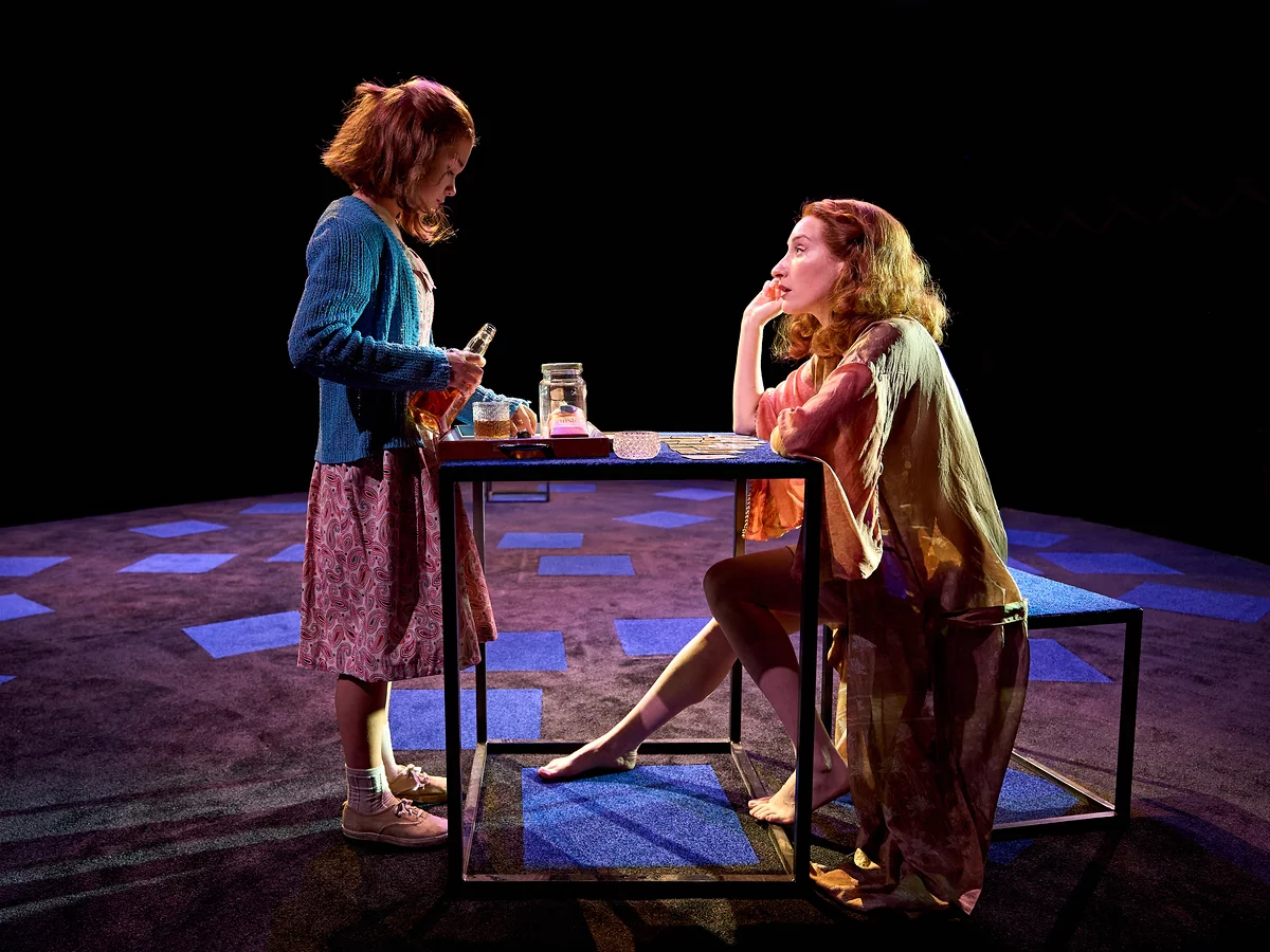 Mary Page Marlowe (aged 12) and Roberta Epstein in Mary Page Marlowe at The Old Vic