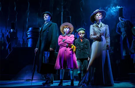 Joseph Millson, Amy Griffiths and the cast of Mary Poppins at Prince Edward Theatre