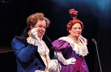 Matt Lucas and Katy Secombe as the Thernadiers in Les Miserables Concert at the Gielgud Theatre, London