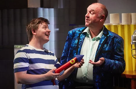 Matthew Gordan and Benedict Martin in Billionaire Boy at the Garrick Theatre, London