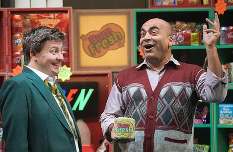 The cast of Billionaire Boy at the Garrick Theatre, London