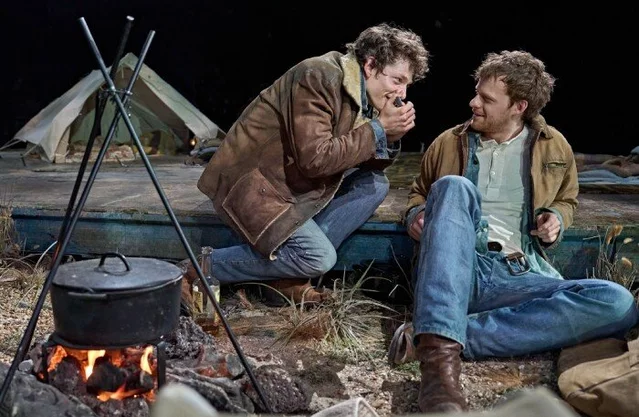 Mike Faist and Lucas Hedges in Brokeback Mountain
