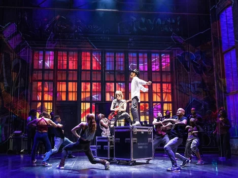 The company of MJ the Musical on Broadway