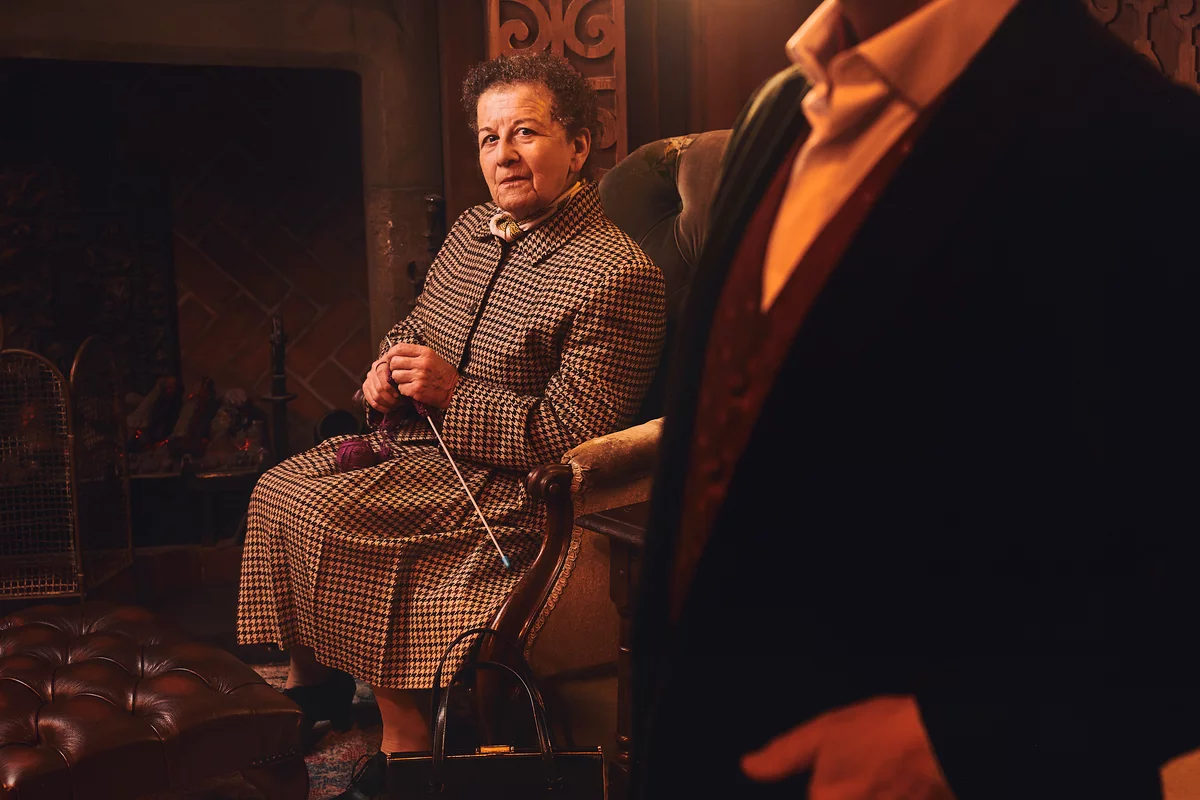 Nicky Goldie as Mrs Boyle in The Mousetrap