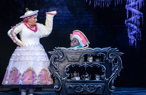 Mrs. Potts and Chip in Beauty and the Beast at the London Palladium