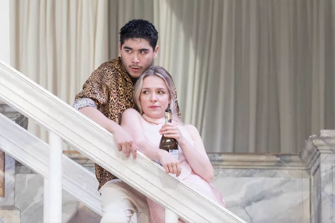 Marlowe Chan-Reeves and Matilda Bailes in Much Ado About Nothing.