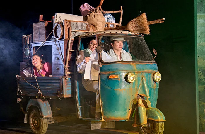 Mei Mac (Mei) and the cast of My Neighbour Totoro at the Barbican Theatre