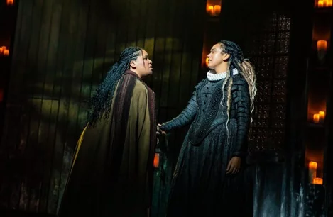 Nicole Raquel Dennis and Emilie Louise Israel in Treason the Musical