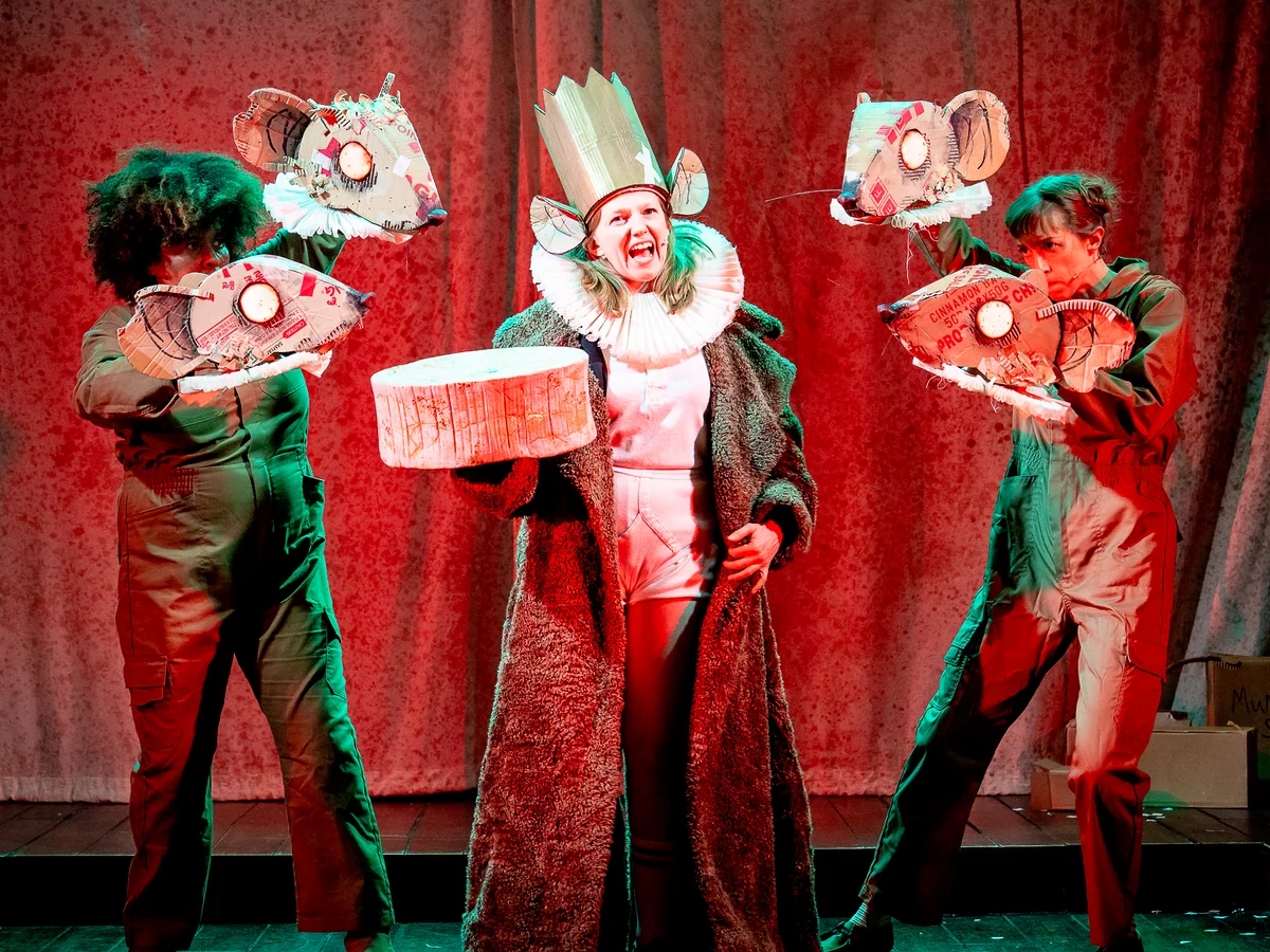 The mouse king in Little Bulb's The Nutcracker at St Martin's Theatre
