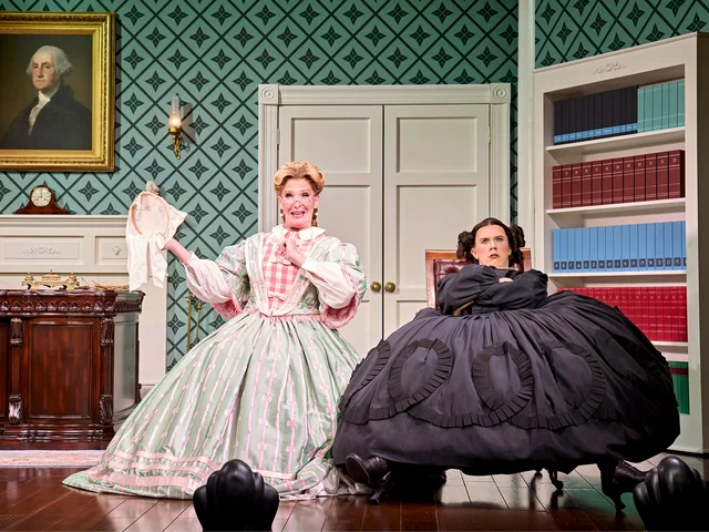 Bianca Leigh and Cole Escola in Oh, Mary! at London's Trafalgar Theatre