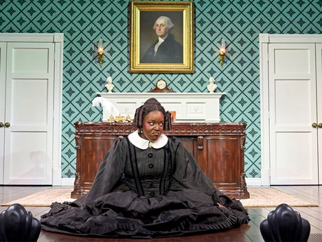 Lolly Adefope as Mary Todd Lincoln in Oh, Mary!