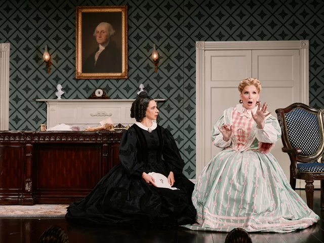 Maya Rudolph and Bianca Leigh in Oh, Mary! on Broadway