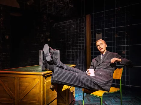 Julia Knitel plays Ewen Montagu and others in Operation Mincemeat on Broadway