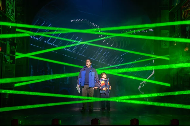Mr Brown (Adrian Der Gregorian) and Jonathan Brown (Charlie Dean) in Paddington The Musical