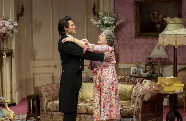 Penelope Wilton and Luke Evans dancing in Backstairs Billy