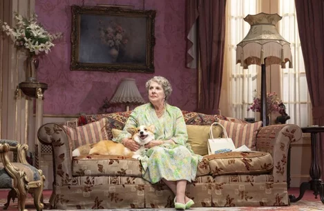 Penelope Wilton and a corgi in Backstairs Billy