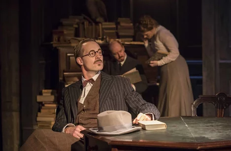 Peter McDonald as James Joyce and Forbes Masson as Lenin