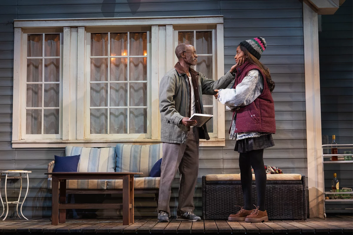 Don Cheadle and Ayo Edebiri in Proof
