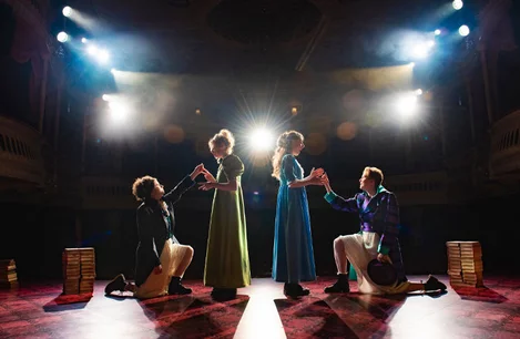 Isobel McArthur (Darcy), Meghan Tyler (Elizabeth), Christina Gordon (Jane) and Hannah Jarrett-Scott (Bingley) in Pride and Prejudice* (*sort of)