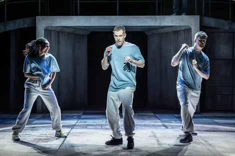 Shalisha James-Davis, David Shields and Alec Boaden in Punch in London's West End