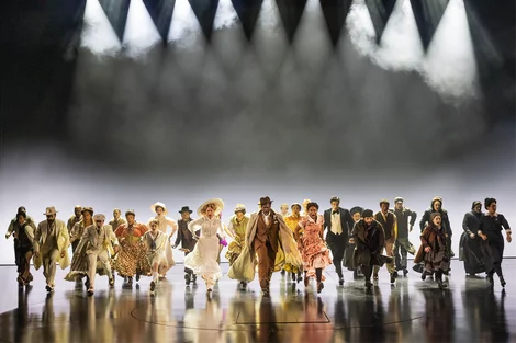 The cast of Ragtime on Broadway