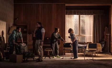 The cast of Relics. Photo by Marc Brenner