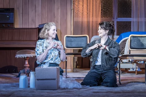 Sally Phillips and Charly Clive in The Relics. Photo by Marc Brenner